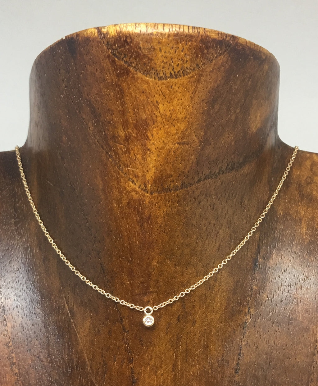 Petite Diamond Drop Necklace