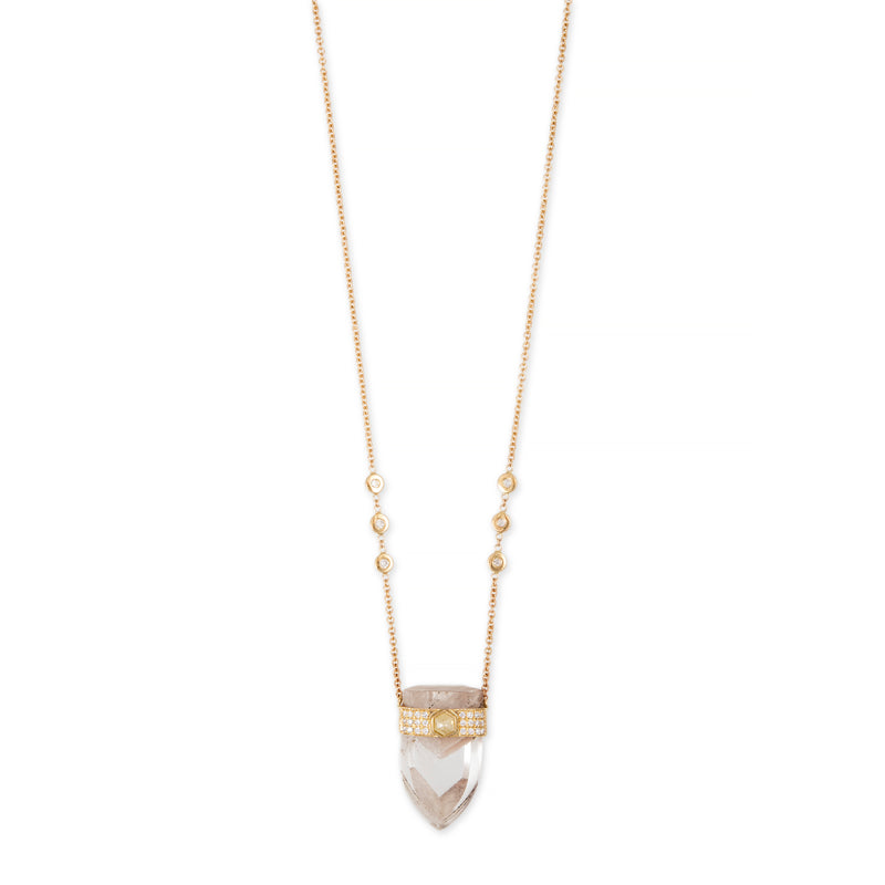 Phantom Quartz Crystal necklace