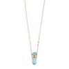 Aquamarine crystal necklace