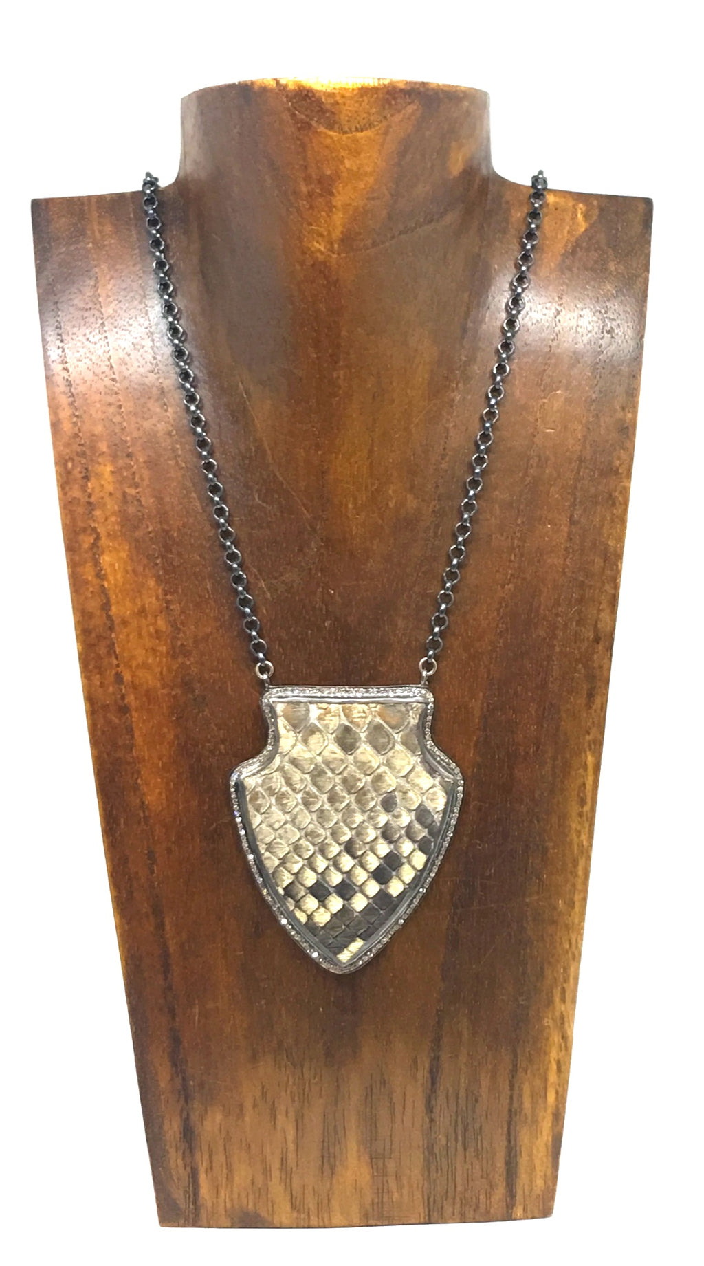 Metallic Shield Necklace