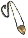 bronze shield necklace