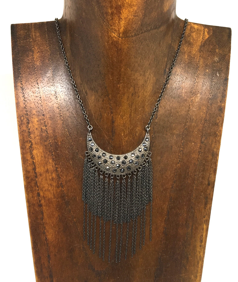 Crescent Fringe Necklace