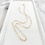 Gold paperclip chain