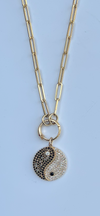 Yin Yang diamond pendant
